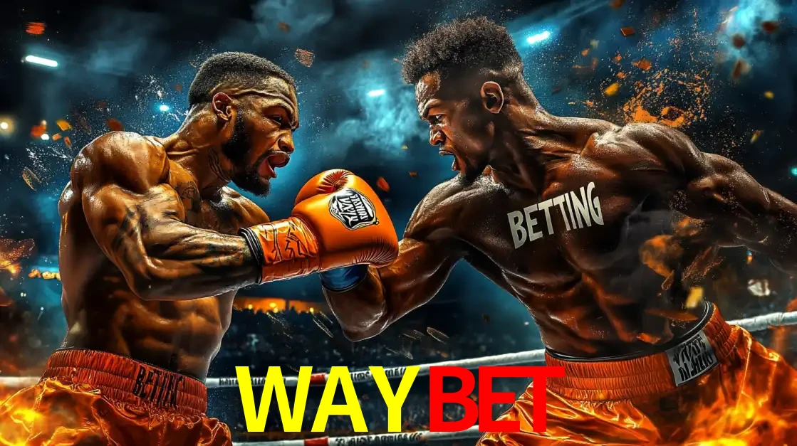 Dois boxeadores em uma luta intensa e explosiva, representando a adrenalina e as oportunidades de apostas em esportes de combate disponíveis na plataforma WAYBET.
