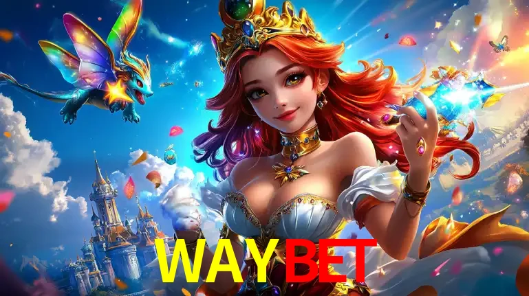 A princesa de um reino de fantasia mágico, com seu pequeno dragão, apresentando um mundo de prêmios encantados nos jogos de caça-níqueis do cassino WAYBET.